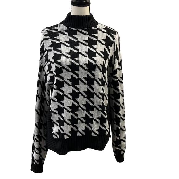 Nine West Women's Houndstooth Sweater Size L - Picture 1 of 4